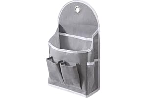 croselyu Home Multifunctional Hanging Bag College Dormitory Fabric Hanging Basket Miscellaneous Organizer Bathroom Wall Hanging Bag Behind Door Wall Storage (Grey)