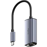 Cudy USB 3.0 to 2.5G Ethernet Adapter USB-C RJ45 UE25C | USB-C 3.0 to RJ45 2.5GbE, 10/100/1000/2500Mbps, Realtek Chip, Plug a