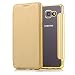 Produktbild Sycode Flip Hülle für Galaxy A3 2016,Silikon Tpu Cover für Galaxy A3 2016,Transparent View Zurück Schutzhülle für Galaxy A3 2016,Luxus Kreativ Gold Buchstil Überzug Silikon Kristallklar Durchsichtig Ultradünn Weich Zurück Cover mit Pu Leder Klappbar Kartenhalter Wallet Flip Brieftasche Case für Samsung Galaxy A3 2016-Gold