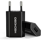 Caricabatterie USB per (2 pezzi), Compatibile con 8 7 6 5 X XS SE XR XS Max, IPad mini, IPod touch/Nano, Caricatore 5W 1A(Ner