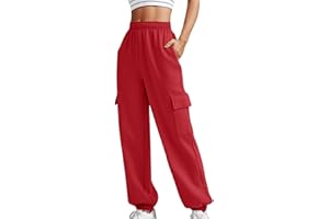 CREOQIJI Dschungelcamp Hose Damen Lose Cargo-Hose für Damen, Retro-Stil, mehrere Taschen, niedrige Taille, Kordelzug, Schweinenase, Schnalle, schmale, gerade gewebte Freizeithose Kurze Hose Damen Schwarz