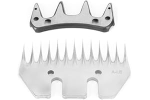 SONK Lames de cisailles à Moutons, Lames de Tondeuse universelles Professionnelles en Acier Inoxydable 9/13 Dents Lame Droite/Courbe, Lames de Rechange pour Les alpagas(Lame Droite à 13 Dents)