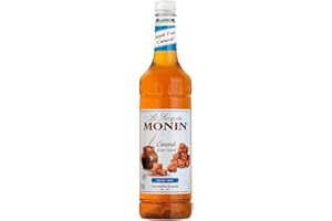 BLUE NILE FOODS MONIN Premium Sugar Free Caramel Syrup 1L with FREE Cocktail Recipe Card
