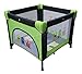 FoxHunter Baby Travel Playpen Infant Square Cot Bed Play Pen With Side Entry Portable Foldable Green New