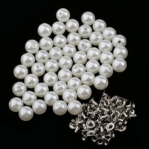 Gazechimp 50er Perlen Nieten Knöpfe Rivets leder Handwerk – wie bild, 10mm - 5