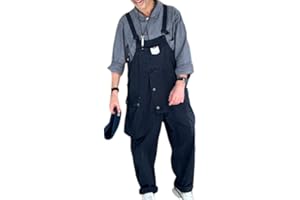 KEEPMORE Herren Hip Hop Vintage Lätzchen Overalls Latzhose Overalls Baggy Dad Pants