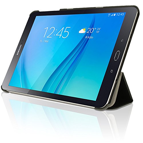 igadgitz Schwarz PU Ledertasche Hülle Smart Cover für Samsung Galaxy Tab S2 9.7″ SM-T810 mit Multi-Winkel Betrachtungs + Auto Sleep/Wake + Displayschutzfolie - 6