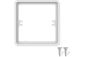 MODURIO Light Switch Spacer 10mm White – 1 Pack Socket Spacer with 4cm Screws, Socket Back Box Extender, Double Socket Spacer for Light Switch Back Box, Single Socket Spacer and Double Socket Surround