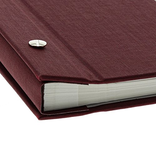 Goldbuch Schraubalbum mit Fensterausschnitt, Bella Vista, 30 x 25 cm, 40 weiße Seiten mit Pergamin-Trennblättern, Erweiterbar, Leinen, Bordeaux, 26892 - 3