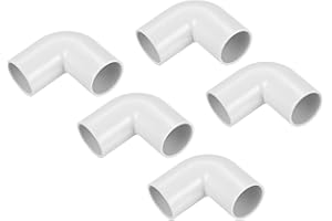 sourcing map PVC Conduit Coupler 90 Degree Elbow Fittings 20mm Change Direction for Hose Electrical Conduit Pack of 5