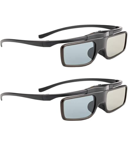 Valerion DLP Link 3D Glasses, Rechargeable Active Shutter Eyewear