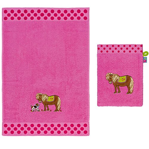 Preisvergleich Produktbild Spiegelburg Mein Kleiner Ponyhof 2er Set 12267 12268 Handtuch + Waschhandschuh