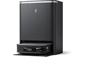 ECOVACS DEEBOT X2 OMNI, Robot aspirador y fregasuelos con estación todo en uno, potencia de succión 8000 Pa, diseño cuadrado, mopas elevables de 15 mm, lavado de mopas con agua caliente, IA, YIKO