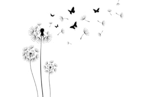 MISS LOVELY Trauer-Servietten LÖWENZAHN PUSTE-BLUME mit Schmetterlingen in schwarz & weiß Tisch-Deko Trauer Trauerfeier Beerdigung Abschied Beisetzung Begräbnis Gedeckter Tisch 20 Servietten