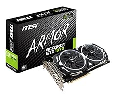 MSI NVIDIA GTX 1070 Armor 8G OC Grafikkarte (HDMI, DP, DL-DVI-D, 2 Slot Afterburner OC, VR Ready, 4K-optimiert)