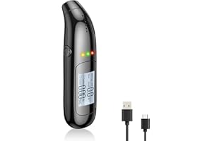 CHENBOOW Alkoholtester,Polizeigenau Alkoholmessgeräte,Professioneller Alkohol Tester,Professioneller Alkoholmessgerät,Promillemessgerät mit Digitaler LCD-Anzeige,Alkoholmessgerät mit USB-Akku,für Persönliche