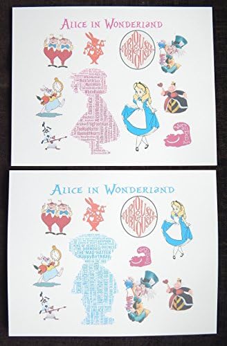 New Personalised 'Alice In Wonderland' 'Like' Word Art, Girl or Boy Birthday, Christmas or General Gift. Presented in 8"x10" Glass Front Frame, Beautiful Unique Gift & Keepsake