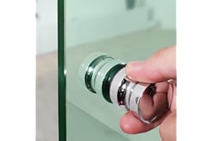 YIDELAI-Maniglia porta in vetro, maniglia a foro singolo in lega di alluminio da 2,4 pollici, maniglia cilindrica solida scorrevole porta doccia in vetro, accessori bagno doccia