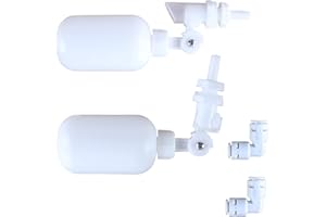 YEEMEEN 2 Pcs valvola galleggiante per acqua, Montato lateralmente e montato in alto Valvola flottante con braccio regolabile per stagni, abbeveratoi per bestiame, acquari, umidificatori, secchi d'acqua