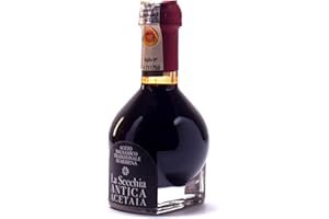 La Secchia - "Affinato", Vinaigre Balsamique Traditionnel de Modène DOP avec Vieillissement minimum de 12 ans, Flacon de 100 ml avec Bouchon Doseur en Verre Soufflé, Coffret Cadeau