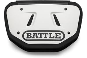 Battle Back Bone Back Plate - Rear Protector Lower Back Pads for Football Players - Backplate Shield with High Impact Foam Backing - Available in Youth and Adult Sizes