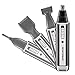 BEARS VS BABIES 4 in 1 Rechargeable Nose Hair Trimmer,Premium Quality Stainless Steel Nose, Ear and Facial Hair Trimmer Black