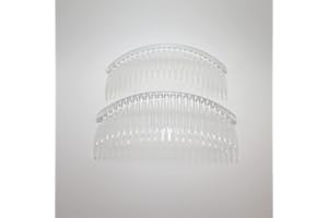 Topkids Accessories 12 cm großer Kunststoff-Haarkamm, Kämme, Haarspangen, Haarschmuck, Seitenkämme, Haarspangen für Frauen, Damen und Mädchen (transparent)
