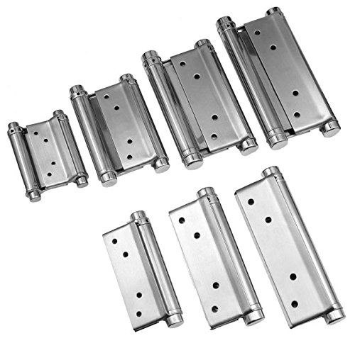 Preisvergleich Produktbild 2x EDELSTAHL Pendeltürband Pendeltürscharnier Türband Scharnier Single Doppel Modell Single, Bandhöhe 150mm