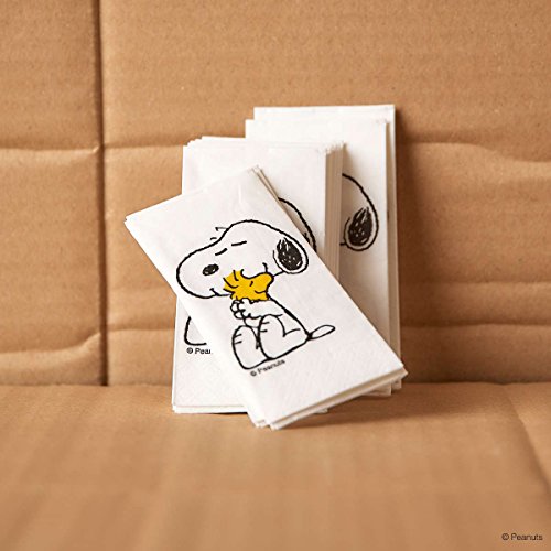 Preisvergleich Produktbild BUTLERS PEANUTS Papiertaschentuch Snoopy & Woodstock- Schnupftuch - Geschenkartikel