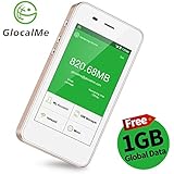 GlocalMe G3 4G LTE Dual-Band Mobile Wi-Fi Router Global MiFi with 1GB free initial data, SIM Slot Unlocked, Free Roaming, Portable Wi-Fi with 5350mAh power bank(G3,Gold)
