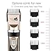 Safe Fast Cordless Professional Hair Cutting Kit Rechargeable Hair Clipper and Trimmer 7 Attechments Haircut Tools for Family Using, Golden