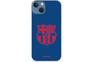 LA CASA DE LAS CARCASAS Funda para iPhone 13 del FC Barcelona Escudo Rojo Fondo Azul para Proteger tu móvil. Carcasa para iPhone de Silicona Flexible con Licencia Oficial de Licencia Oficial FC Barcelona