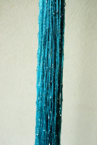 AeMBe – Fadenvorhang Fadengardine Türvorhang – 100cm X 200cm – Turkus / Glitter – Höchste Qualität - 6