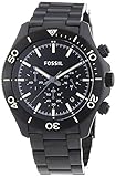 Fossil Herren-Armbanduhr XL Retro Traveler Chronograph Quarz Edelstahl CH2915