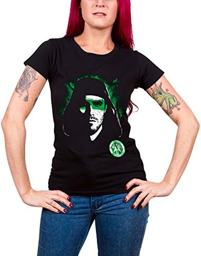 Officially Licensed Merchandise Arrow - Viridi Sagitta Girly T-Shirt (Black), X-Large