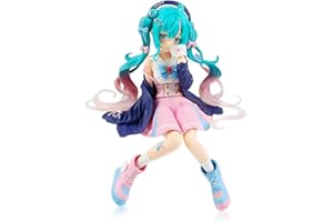 Powmag Hatsune Mi-ku Figure, Cartoon Anime Figuren, Super Charmant Anime Figur Statue, Puppe Spielzeug Desktop Dekorationen für Anime Fans Kinder Mädchen Geburtstag Geschenk (Grün)