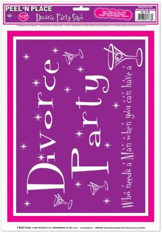 Creative Converting Divorce Party Peel 'N Place (Costume Accessories Smartphone Mobile Phone Cover