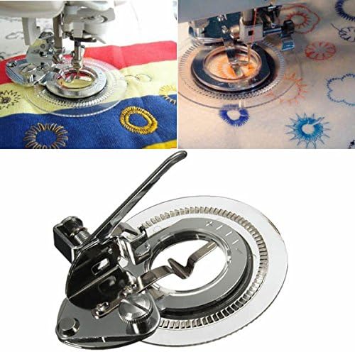 easyshop Disc Flower Stitch Presser Foot Sewing Machine Accessories for Butterfly Brother Singer Janome