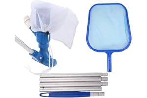 BESELOA Aspiradora de Suelo para Piscinas, 5 in 1 Aspiradora Portátil para Piscine,Kit de Limpieza de Piscinas,Juego de Limpieza de Piscinas,para Piscina,SPA,Piscina Interior sobre El Suelo