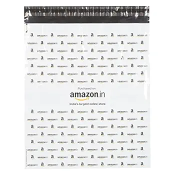 Compatible for AMAZON Packing from DISPATCHWALA (14x16 Inches) Pack of 100 Pieces with POD - Secure Tamper Proof Courier Bags/Envelopes/Pouches/Covers/Mailing Bags (53 Microns)