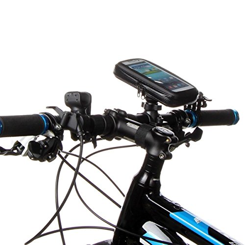 TecHERE BikeProof - Supporto Universale Impermeabile per Bici / Bicicletta / Moto - Custodia Porta Telefono compatibile con la maggior parte degli smartphone (Extra Grande (XL))