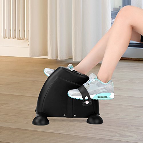 Finether Mini-Bike Heimtrainer Pedaltrainer Bewegungstrainer Arm- und Beintrainer mit LCD-Monitor einstellbarer Widerstand Fahrradtrainer Fitness-Fahrrad Heimfahrrad Trainingsrad Trainingsgerät Fitnessgerät Trainer für Arme und Beine zuhause platzsparend - 5