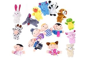 XLKJ Set di 16 bambole da dito, giocattolo educativo per bambini