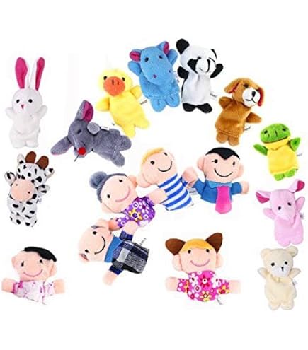 JEYORZY 10 Pezzi Marionette da Mano,Animali Pupazzetti Dita Set,Burattini a Dito,Giocattoli Educativi per Bambini,per Compleanno Party e Regali per Bambini e Bambine