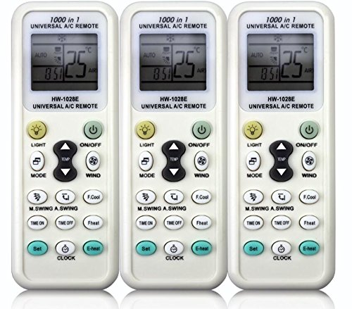 MYTK 1000 in 1 Universal Klimaanlagen Fernbedienung für Klimageräte mit integrierter Taschenlampe im 3er-Pack - 5