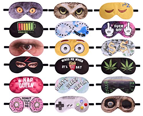 Schlafmaske Reise Relax Augen Abdeckung Bett Emoji Nickerchen Augenbinde Seine [042] - 3