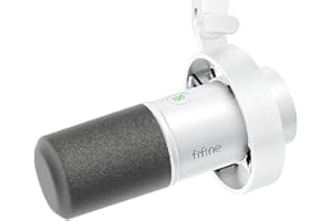 FIFINE USB/XLR Studio Mikrofon dynamiczny do PC, RGB kardioidalny mikrofon do gier, podcastingu, przesyłania strumieniowego, nadawania, nagrywania głosu, do PS4/5 Mac PC mikser kart dźwiękowych -