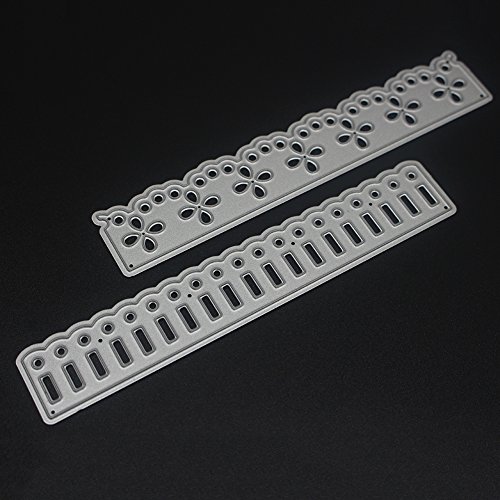 Amazingdeal365 2 PSC niedliche Zaun Metall Form Schablonen Schneiden DIY Dekor Sammelalbum Karten Buchzeichen Lesezeichen als Geschenk für Freunde Geburtstag Kinder,Kindergarten Hobby Schule Handarbeit Unterricht usw. Ein tolles Geschenk! - 8