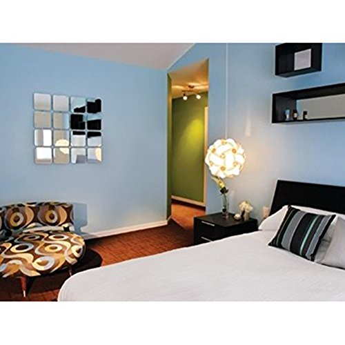 VORCOOL Lampenschirm Decke-Anhänger DIY IQ-Jigsaw Puzzle Lampe Shade Kit – Größe L ( weiß ) - 2