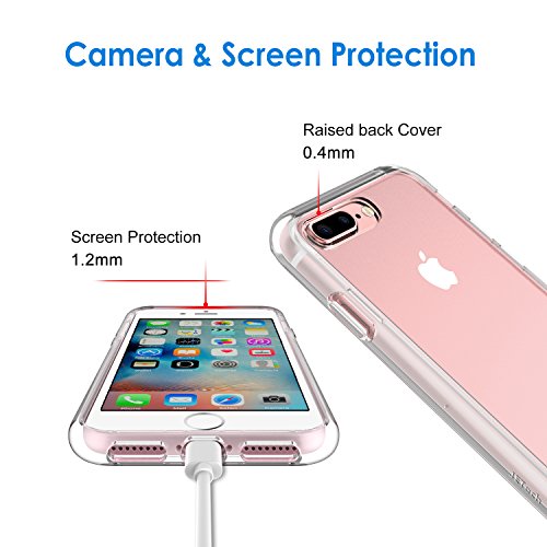 JETech Funda para iPhone 8 Plus y iPhone 7 Plus  Anti-Choques y Anti-Ara  azos  HD Clara